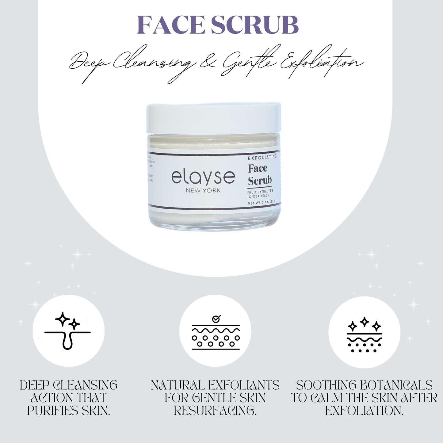 Elayse Face & Body Scrub - Nourishing Fruit Extracts, Exfoliating & Hydrating Formula, Smooths & Softens Skin, Removes Impurities & Dead Skin Cells, Suitable for All Skin Types