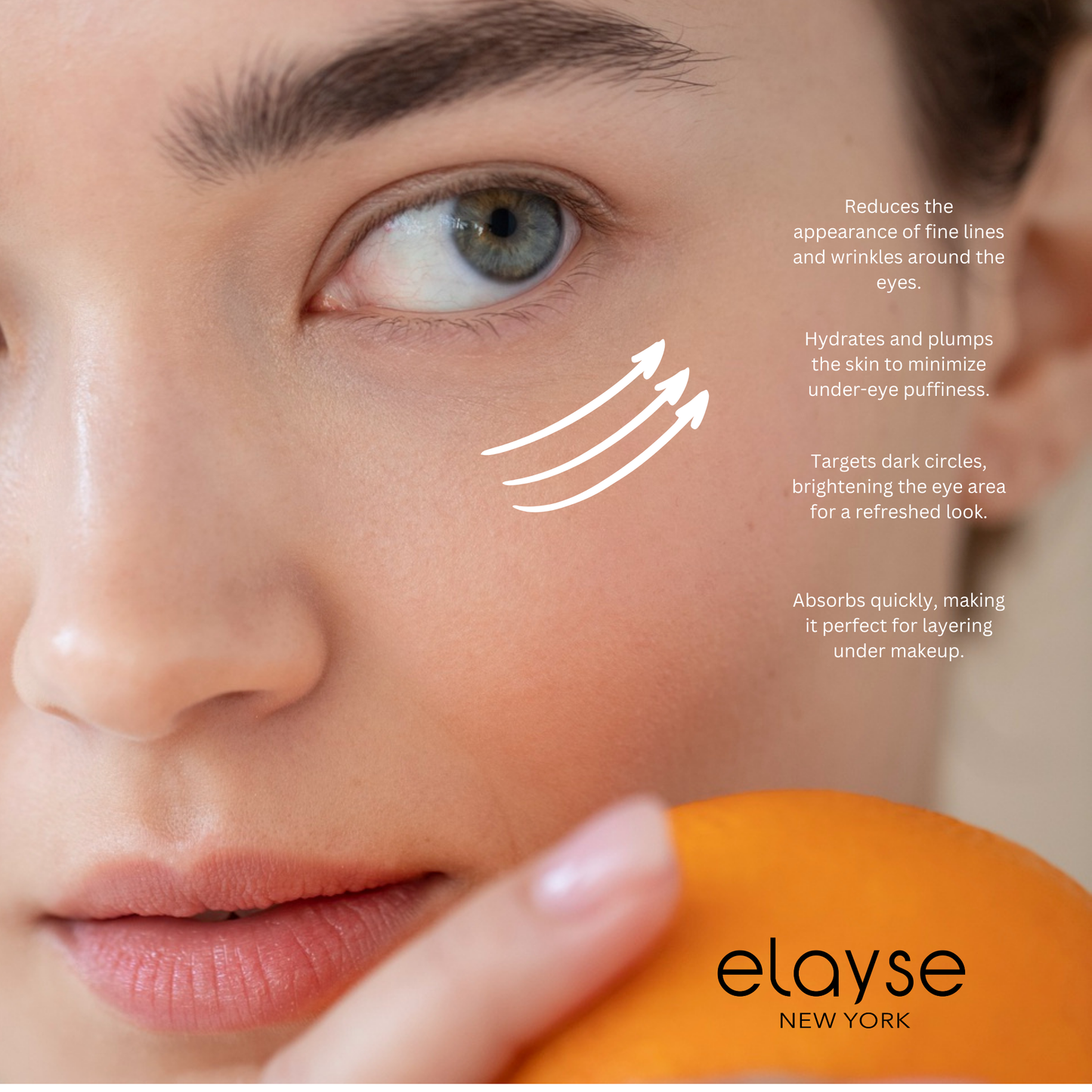 Elayse Premium Advanced Eye Serum - Brightening Under Eye Formula, Reduces Dark Circles & Puffiness, Firms & Smooths Fine Lines, Hydrating & Fast-Absorbing - 0.5oz