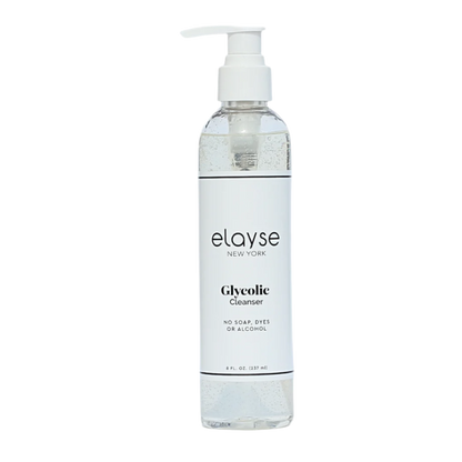 Elayse Premium Glycolic Cleanser - Refreshing and Smoothing Formula, Deep Exfoliating Face Wash, Reduces Fine Lines & Uneven Texture, Brightens & Hydrates Skin - 8oz