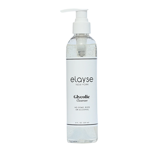 Elayse Premium Glycolic Cleanser - Refreshing and Smoothing Formula, Deep Exfoliating Face Wash, Reduces Fine Lines & Uneven Texture, Brightens & Hydrates Skin - 8oz