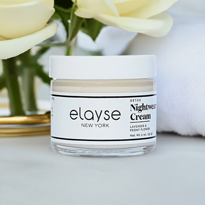 Elayse Luxurious Detox Nightwear Cream - Overnight Hydration & Skin Revitalization, Anti-Aging Formula with Peptides & Antioxidants, Deeply Nourishes & Renews Skin - 2oz