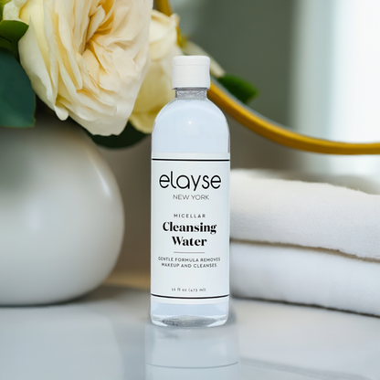 Elayse Micellar Cleansing Water - Gentle & Effective Makeup Remover, Hydrating & Refreshing Formula, Suitable for All Skin Types, No-Rinse, Paraben-Free - 6oz