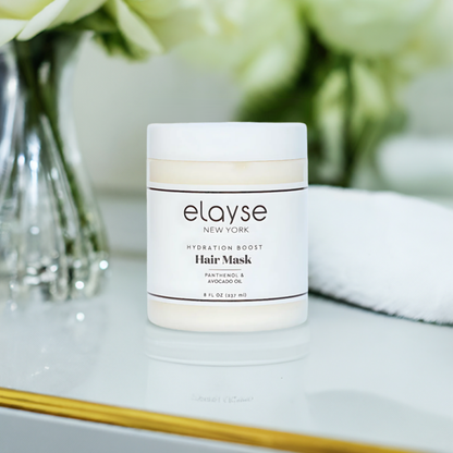 Elayse Hydration Boost Hair Mask - Deep Conditioning Treatment, Intense Moisture & Repair, Nourishes & Softens, Reduces Frizz & Adds Shine, Suitable for All Hair Types - 8oz