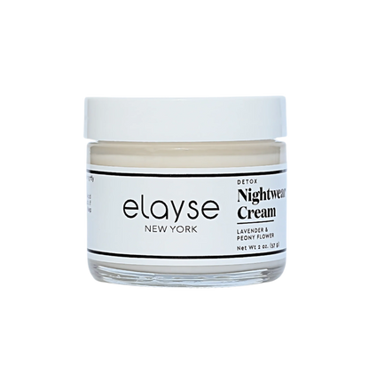 Elayse Luxurious Detox Nightwear Cream - Overnight Hydration & Skin Revitalization, Anti-Aging Formula with Peptides & Antioxidants, Deeply Nourishes & Renews Skin - 2oz