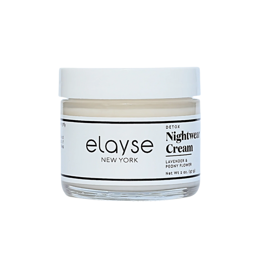 Elayse Luxurious Detox Nightwear Cream - Overnight Hydration & Skin Revitalization, Anti-Aging Formula with Peptides & Antioxidants, Deeply Nourishes & Renews Skin - 2oz